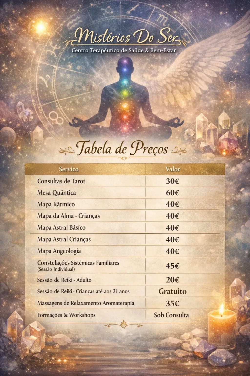 Mistérios do ser- Centro Terapêutico De Saúde & Bem Estar